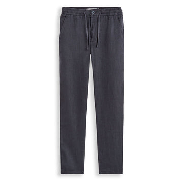 Straight Pants 100% Linen - Navy