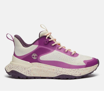 MOTION ACCESS LOW LACE UP SNEAKER NAT W BRIGHT PURPLE KNIT