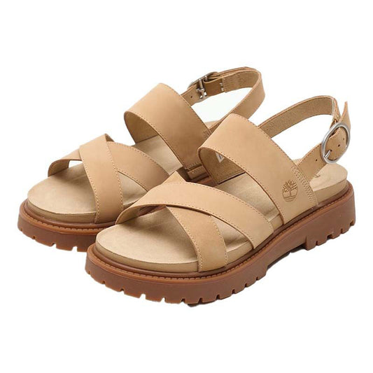 CLAIREMONT WAY BACKSTRAP SANDAL MEDIUM BEIGE NUBUCK