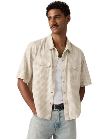 Short Sleeve Boxy Western Lightweight Shirt