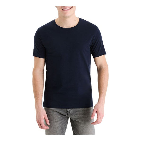 Slim Round-Neck T-Shirt In Stretch Cotton
