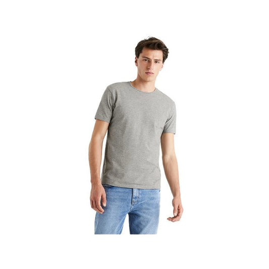 Slim Round-Neck T-Shirt In Stretch Cotton
