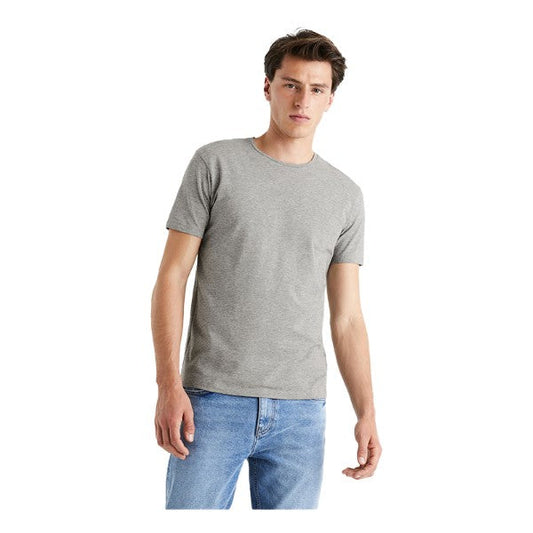 Slim Round-Neck T-Shirt In Stretch Cotton
