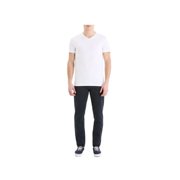 Slim V-Neck T-Shirt In Stretch Cotton
