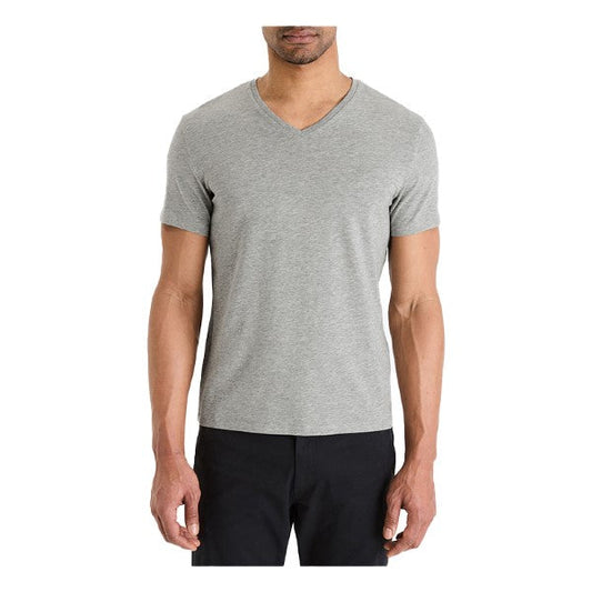 Slim V-Neck T-Shirt In Stretch Cotton
