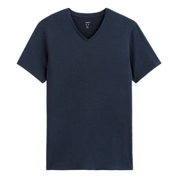 CELIO Slim V-Neck T-Shirt In Stretch Cotton