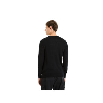 100% Merino Wool Crew Neck Sweater - Black
