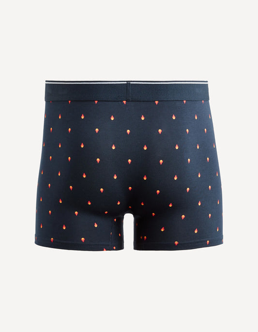 Stretch Cotton Boxer Shorts - Navy