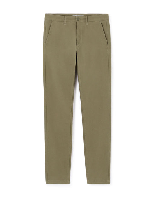 Slim-Fit Chino Pants In Stretch Cotton - Olive