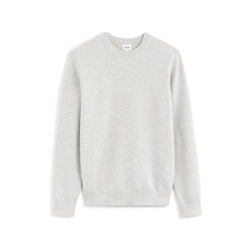 100% cotton crew neck sweater - medium grey