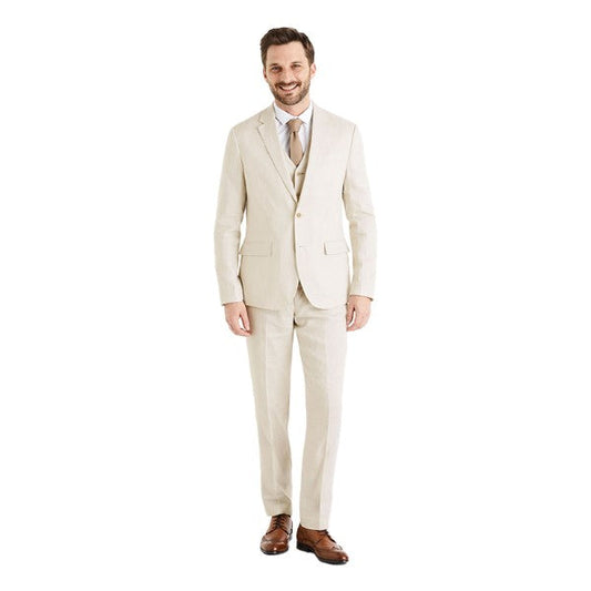Slim Linen Suit Vest