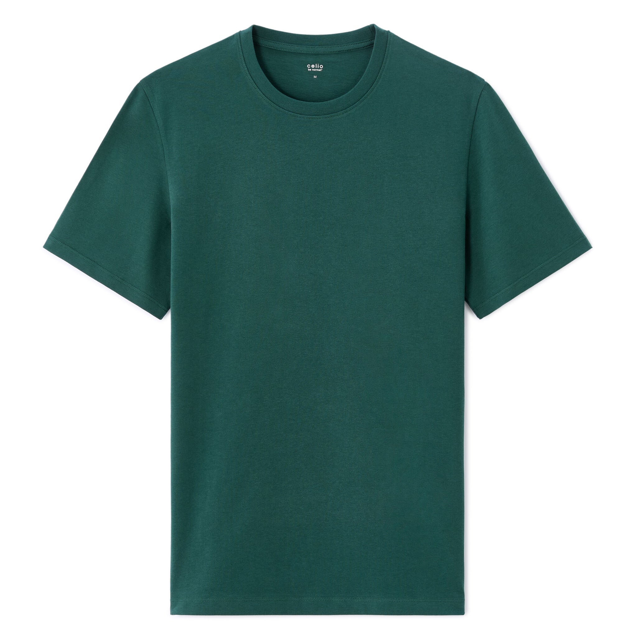 Regular round neck T-shirt 100% cotton - green