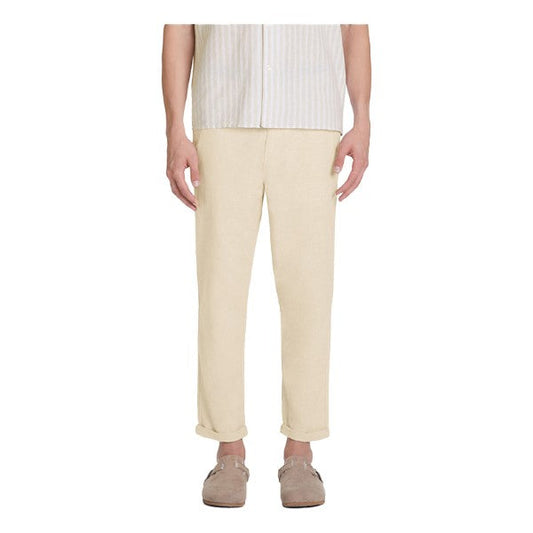 Linen And Cotton Straight Pants