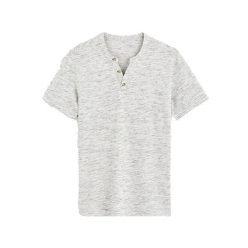 Cotton Blend Straight Neck T-Shirt