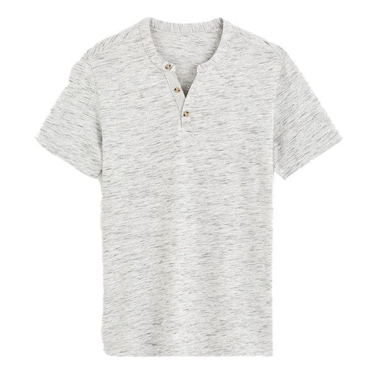 Cotton Blend Straight Neck T-Shirt