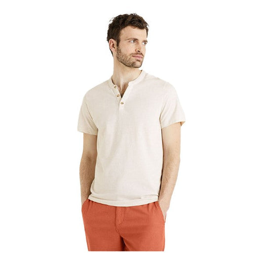 Cotton Blend Straight Neck T-Shirt
