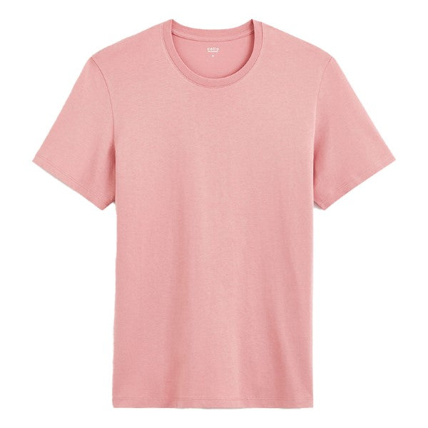 CELIO 100% Cotton Straight Crew Neck T-Shirt