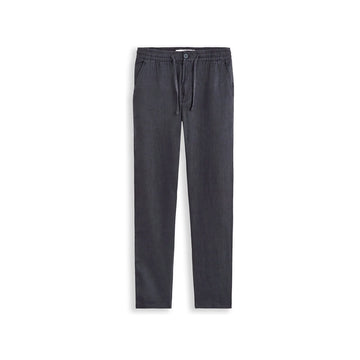 Straight Pants 100% Linen - Navy
