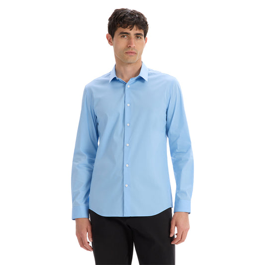 Slim-Fit Stretch Cotton Shirt