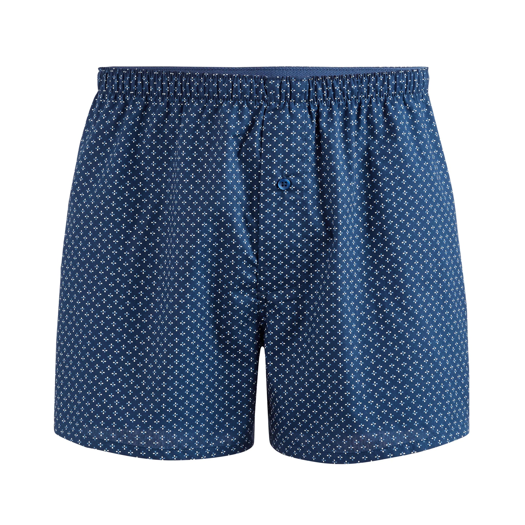 Micro-Patterned Cotton Briefs - Navy