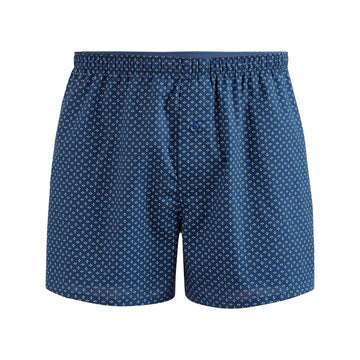 Micro-Patterned Cotton Briefs - Navy