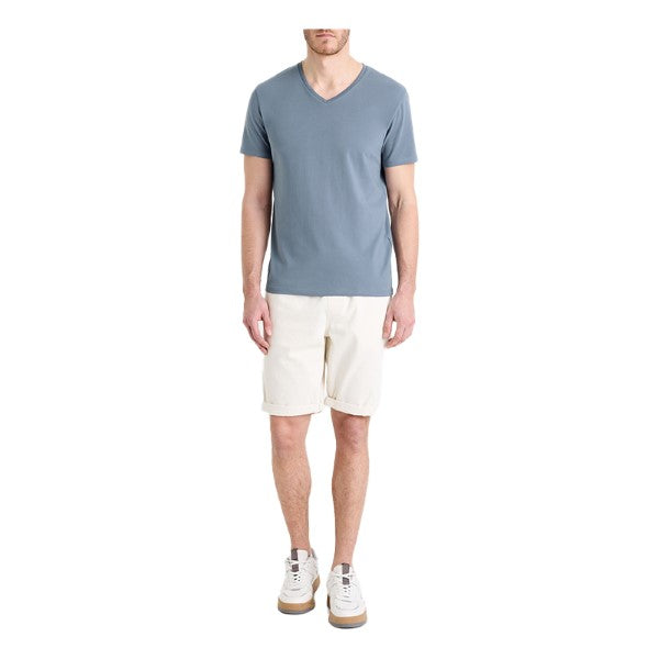 CELIO Slim V-Neck T-Shirt In Stretch Cotton