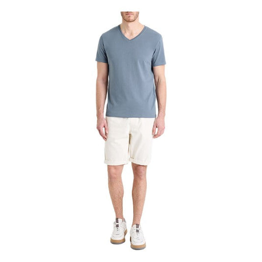 Slim V-Neck T-Shirt In Stretch Cotton