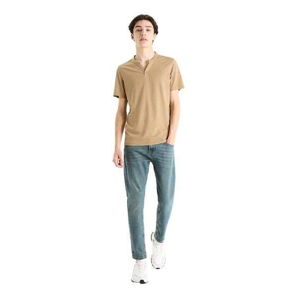 CELIO Cotton Blend Straight Neck T-Shirt