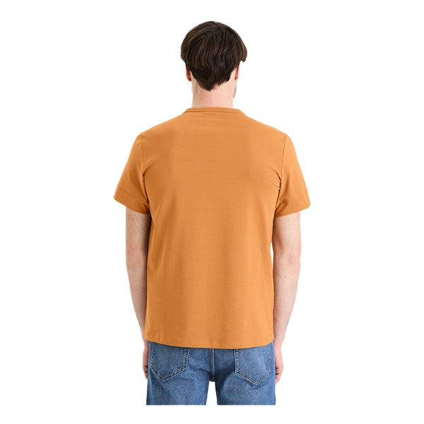 CELIO Stretch Cotton Tunisian Collar T-Shirt
