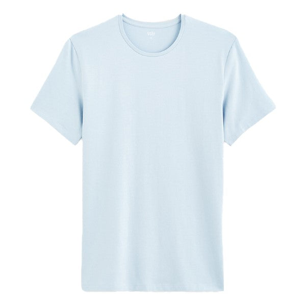 CELIO Slim Round-Neck T-Shirt In Stretch Cotton