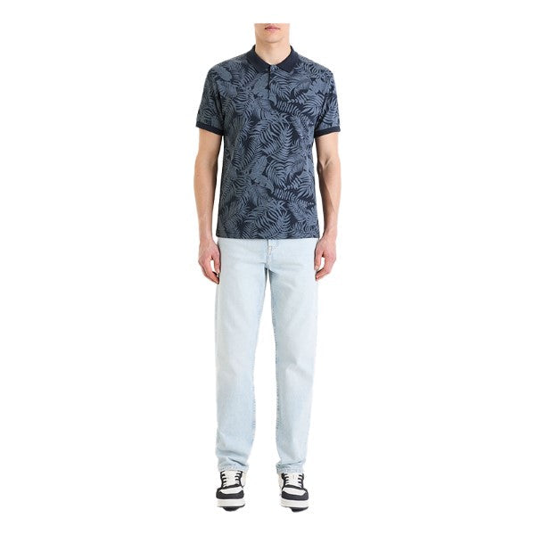 CELIO Regular Pique Polo Shirt In Printed Cotton