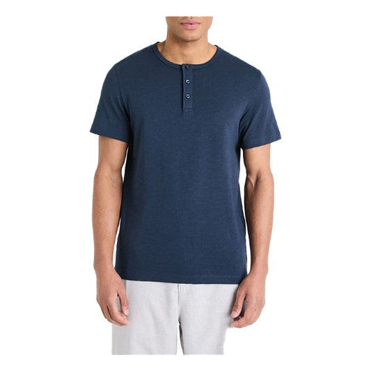 Cotton Henley Neck T-Shirt