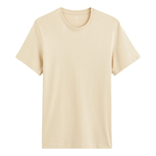 CELIO 100% Cotton Straight Crew Neck T-Shirt