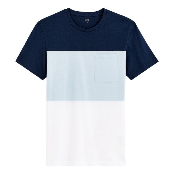 CELIO Color Block Round Neck T-Shirt