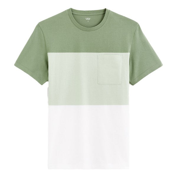 CELIO Color Block Round Neck T-Shirt