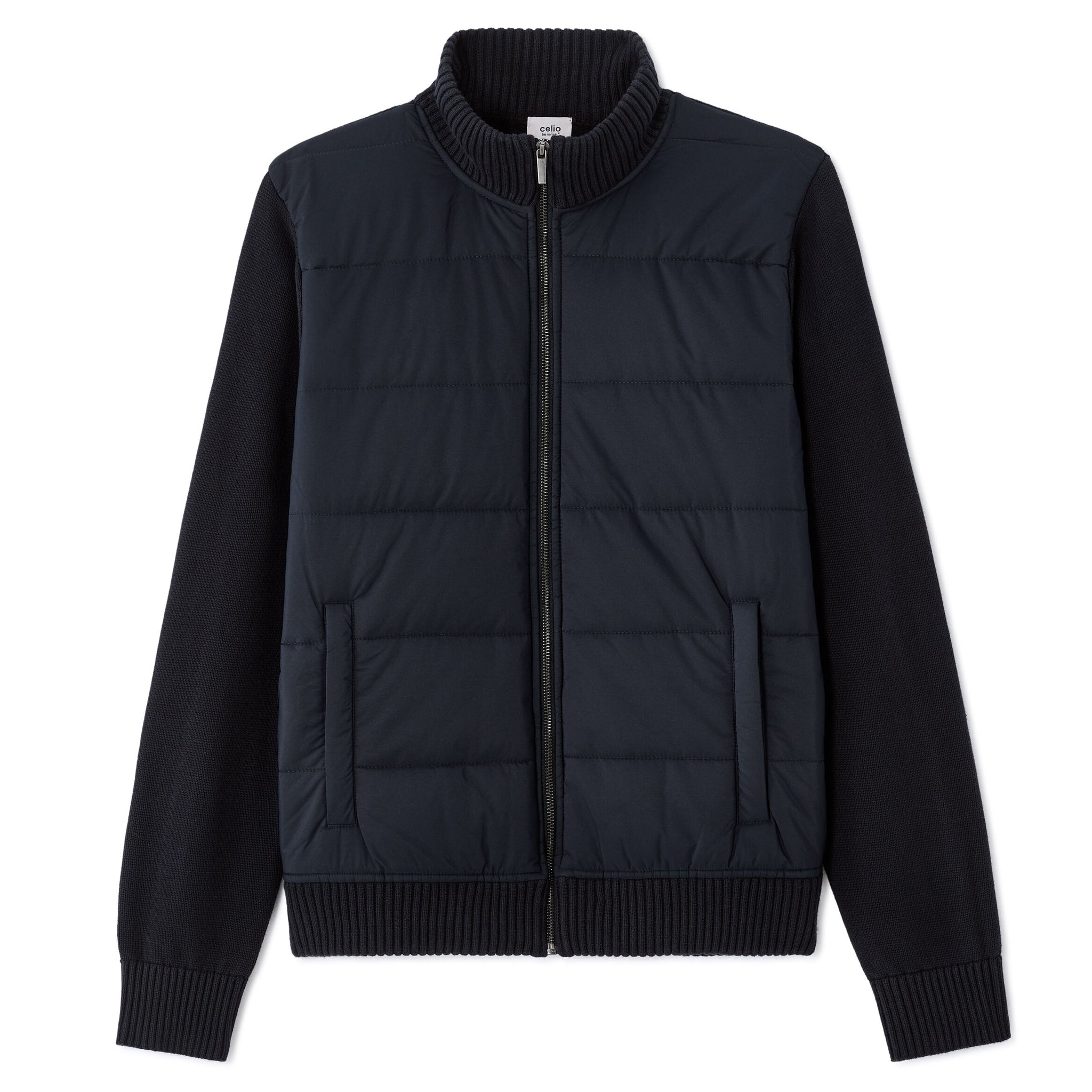 100% cotton Milano knit jacket - navy