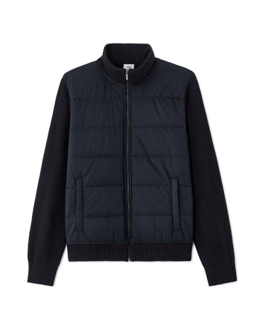 100% cotton Milano knit jacket - navy