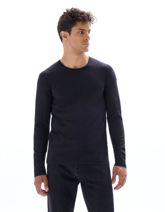 Long-Sleeve Crew Neck T-Shirt