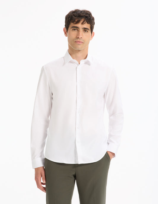 Regular shirt in royal oxford - white