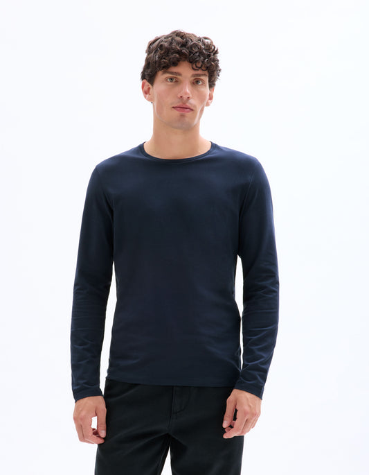 Long-Sleeve Crew Neck T-Shirt