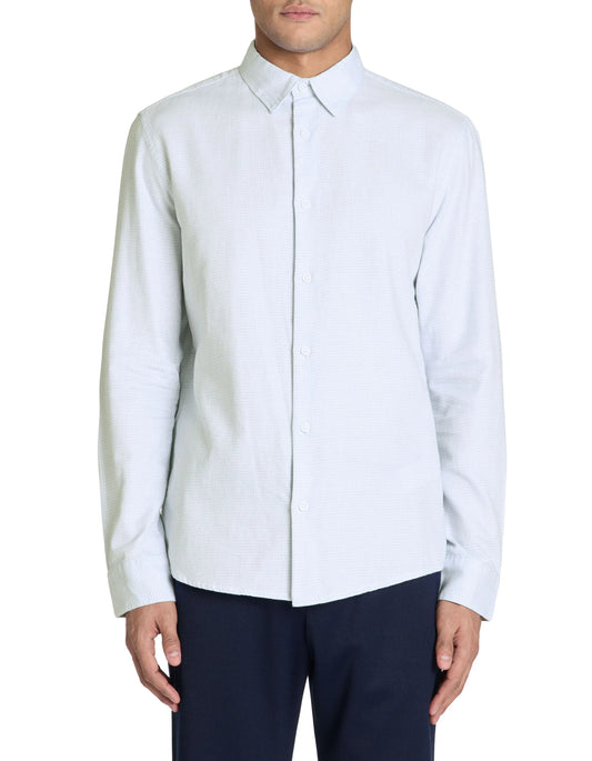 Regular Polka Dot Shirt 100% Cotton - White
