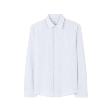 Regular Polka Dot Shirt 100% Cotton - White