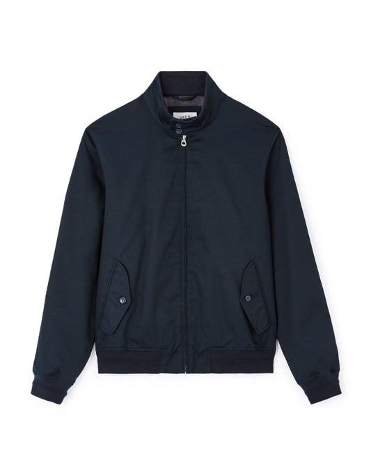 Stand-up collar jacket - navy