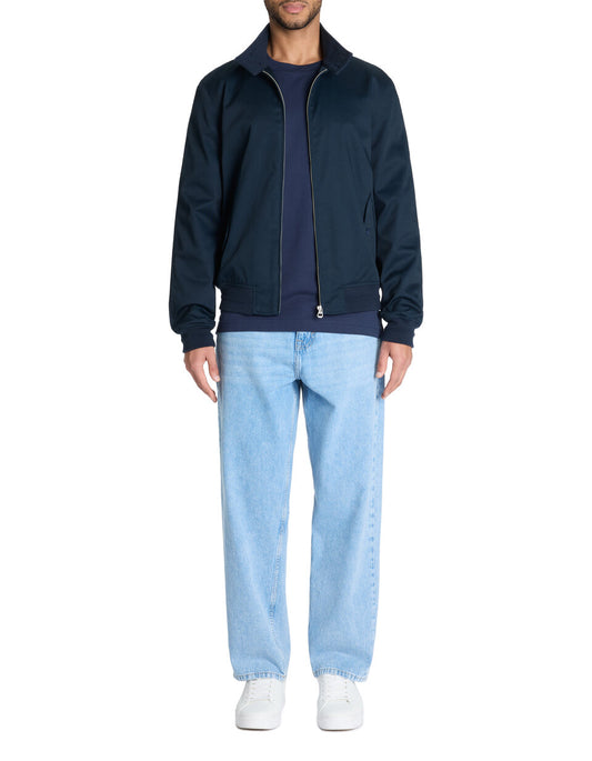 Stand-up collar jacket - navy