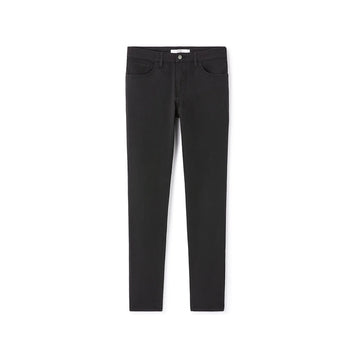 100% Stretch Cotton Slim Pants - Black