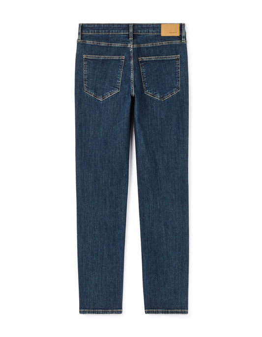 C.15 straight stretch cotton jeans 3 lengths - dark blue