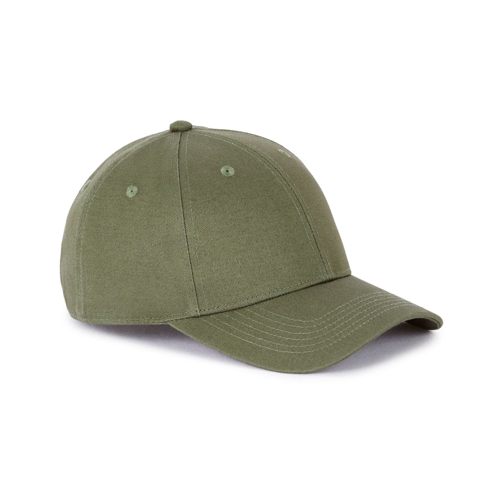 Plain 100% cotton cap - khaki