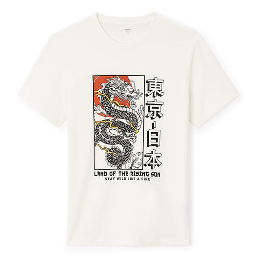 100% Cotton Crew Neck Straight T-Shirt - White
