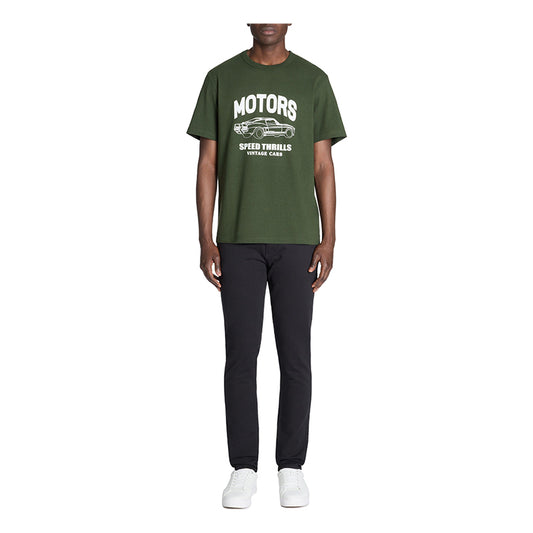 Boxy Round Neck T-Shirt 100% Cotton - Green