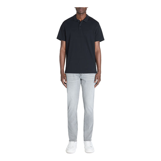 Regular Cotton Blend Polo Shirt - Navy